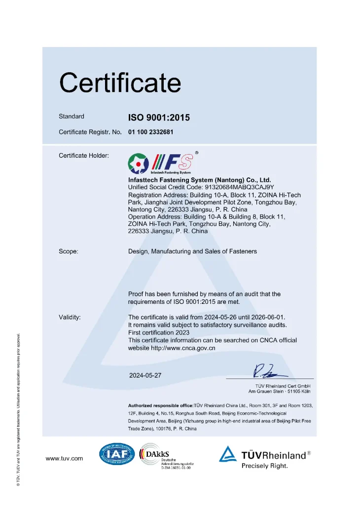 盈锋防水 ISO9001、CE、RoHS 等权威认证资质证书，200 + 屋面防水专利证书展示
